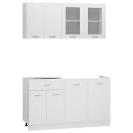Lumarko 4-cz. zestaw szafek kuchennych, biały, płyta wiórowa