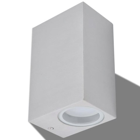  Lampy ścienne zewnętrzne 2 szt., kwadratowe, góra/dół Lumarko!