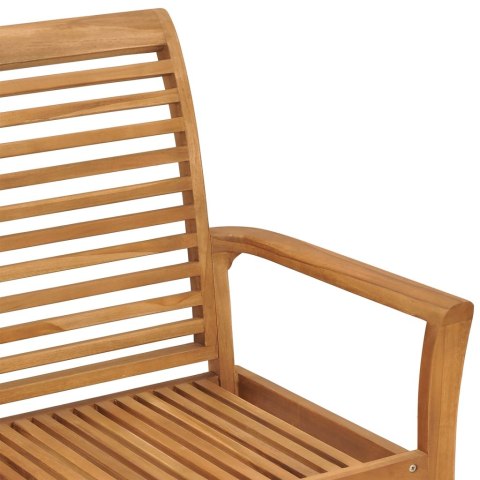  Ławka ogrodowa z kremową poduszką, 112 cm, lite drewno tekowe Lumarko!