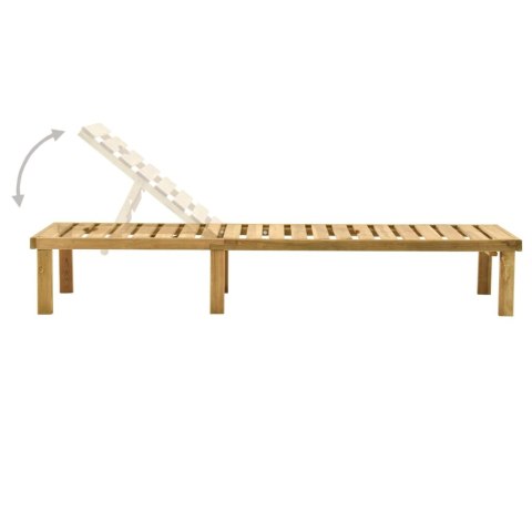  Leżak ogrodowy ze stolikiem, impregnowane drewno sosnowe Lumarko!