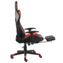  Obrotowy fotel gamingowy z podnóżkiem, czerwony, PVC Lumarko!