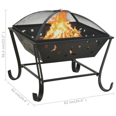  Palenisko z pogrzebaczem, 62 cm, XXL, stal Lumarko!