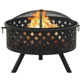  Palenisko z pogrzebaczem, 68 cm, XXL, stal Lumarko!