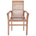  Krzesła stołowe, 2 szt., kremowe poduszki, drewno tekowe Lumarko!