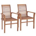  Krzesła stołowe, 2 szt., szare poduszki, drewno tekowe Lumarko!