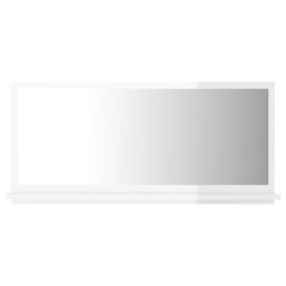 Lumarko Lustro łazienkowe, białe, wysoki połysk, 80x10,5x37 cm, płyta
