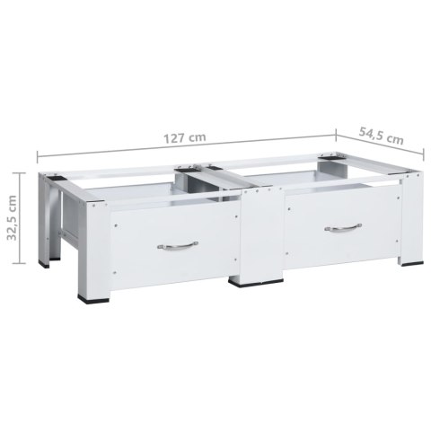  Podwójny podest z szufladami pod pralkę i suszarkę, biały Lumarko!