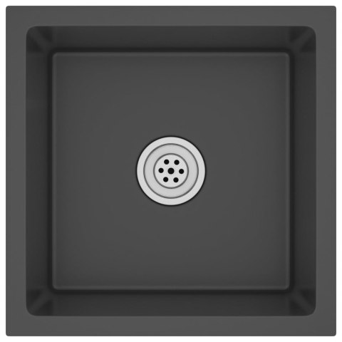  Ręcznie robiony zlew kuchenny, sitko, czarny, stal nierdzewna Lumarko!