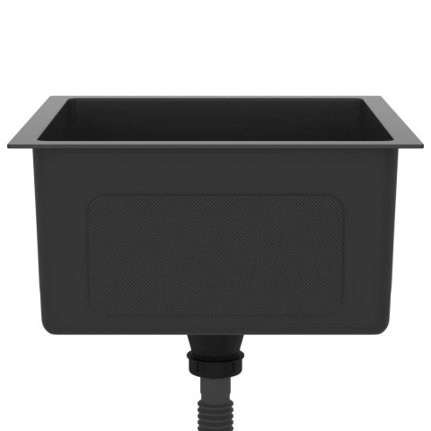  Ręcznie robiony zlew kuchenny, sitko, czarny, stal nierdzewna Lumarko!