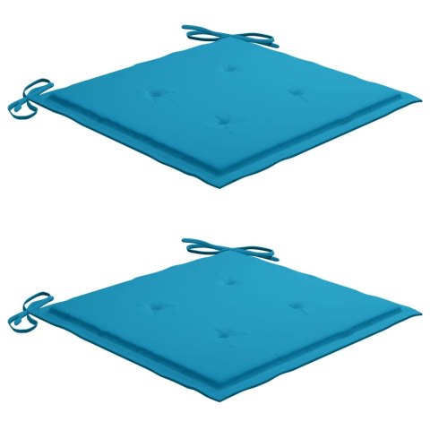  Fotel bujany z niebieską poduszką, lite drewno tekowe Lumarko!