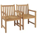  Krzesła ogrodowe, 2 szt., poduszki w kolorze taupe, drewno tekowe Lumarko!