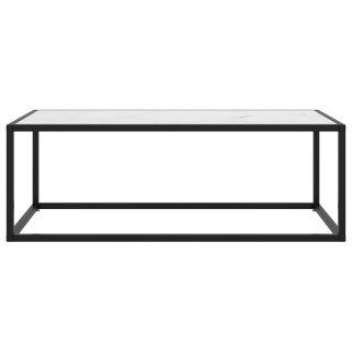  Stolik herbaciany, szkło w kolorze biały marmur, 100x50x35 cm Lumarko!