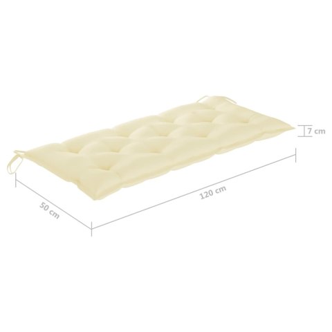  Ławka ogrodowa z poduszką, 120 cm, lite drewno akacjowe Lumarko!