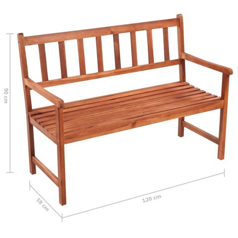  Ławka ogrodowa z poduszką, 120 cm, lite drewno akacjowe Lumarko!