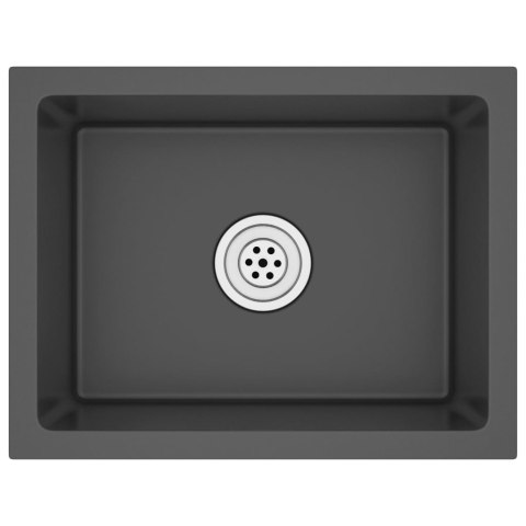  Ręcznie robiony zlew kuchenny, sitko, czarny, stal nierdzewna Lumarko!