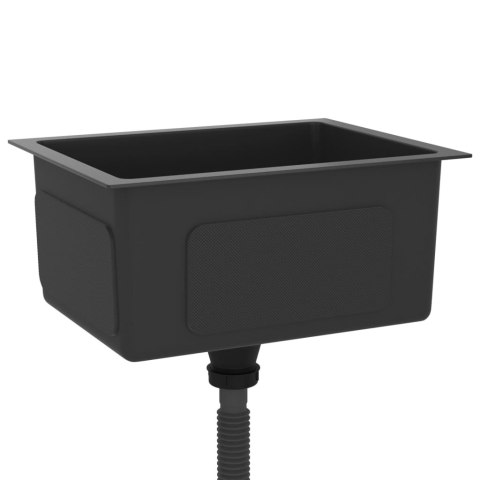  Ręcznie robiony zlew kuchenny, sitko, czarny, stal nierdzewna Lumarko!