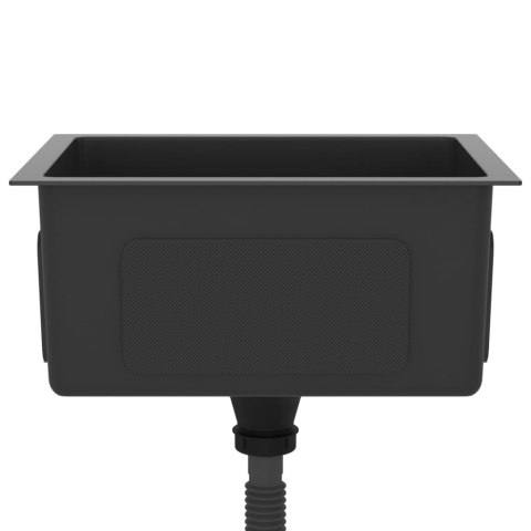  Ręcznie robiony zlew kuchenny, sitko, czarny, stal nierdzewna Lumarko!