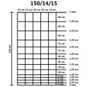  Siatka ogrodzeniowa, galwanizowana stal, 50 m, 150 cm, srebrna Lumarko!