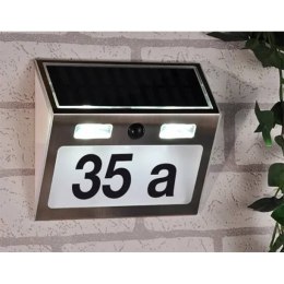  Solarny, podświetlany numer domu z LED, srebrny Lumarko!