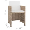  13-cz. zestaw mebli ogrodowych z poduszkami, rattan PE, beżowy Lumarko!