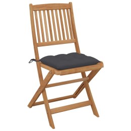  Składane krzesła ogrodowe z poduszkami, 2 szt., drewno akacjowe  Lumarko!
