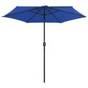  Parasol ogrodowy na słupku aluminiowym, 270x246 cm, lazurowy Lumarko!