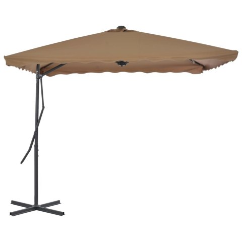  Parasol ogrodowy na słupku stalowym, 250 x 250 cm, kolor taupe Lumarko!