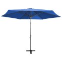  Parasol ogrodowy na stalowym słupku, 300 cm, błękit lazur Lumarko!
