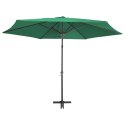  Parasol ogrodowy na stalowym słupku, 300 cm, zielony Lumarko!