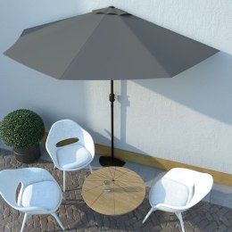  Półparasol balkonowy na słupku z aluminium, 300x150 cm, antracyt Lumarko!