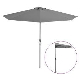  Półparasol balkonowy na słupku z aluminium, 300x150 cm, antracyt Lumarko!