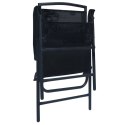  Składane krzesła ogrodowe, 2 szt., tworzywo textilene, czarne Lumarko!