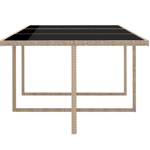  11-cz. zestaw mebli ogrodowych z poduszkami, rattan PE, beżowy Lumarko!