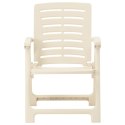  Krzesła ogrodowe, 4 szt., plastikowe, białe Lumarko!