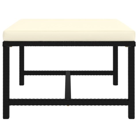  11-cz. zestaw wypoczynkowy do ogrodu, poduszki, rattan PE czerń Lumarko!