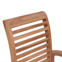  Krzesła stołowe, 4 szt., szare poduszki, drewno tekowe Lumarko!