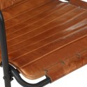  Fotel wypoczynkowy z podnóżkiem, brązowy, skóra naturalna Lumarko!