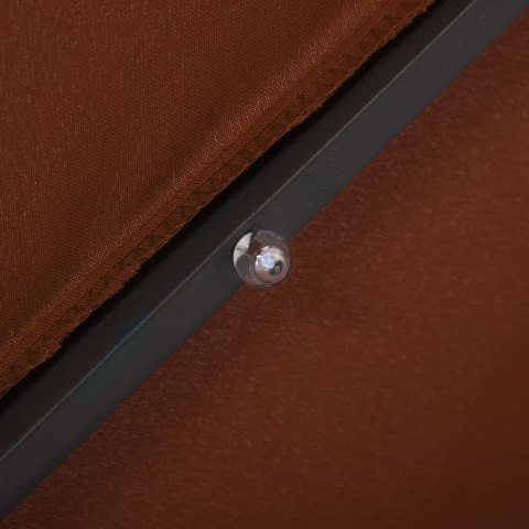  Parasol wiszący z LED i stalowym słupkiem, terakota Lumarko!