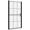 Drzwi prysznicowe, hartowane szkło, 100x178 cm , czarne Lumarko!