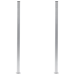  Słupki ogrodzeniowe, 2 szt., aluminium, 185 cm Lumarko!
