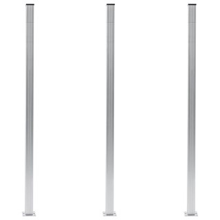  Słupki ogrodzeniowe, 3 szt., aluminium, 185 cm Lumarko!