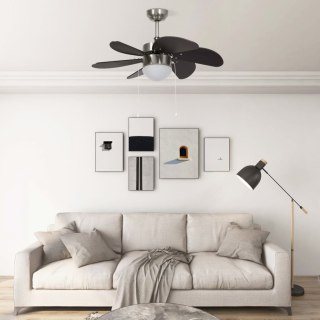  Wentylator sufitowy z lampą, 76 cm, ciemnobrązowy Lumarko!