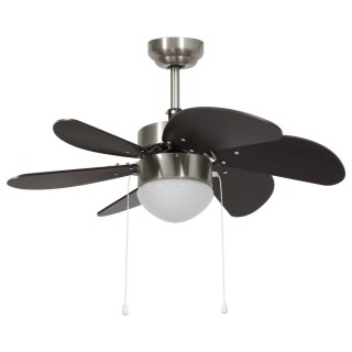  Wentylator sufitowy z lampą, 76 cm, ciemnobrązowy Lumarko!