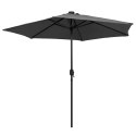  Parasol ogrodowy z LED i aluminiowym słupkiem, 270 cm, antracyt Lumarko!