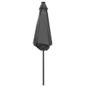  Parasol ogrodowy z LED i aluminiowym słupkiem, 270 cm, antracyt Lumarko!