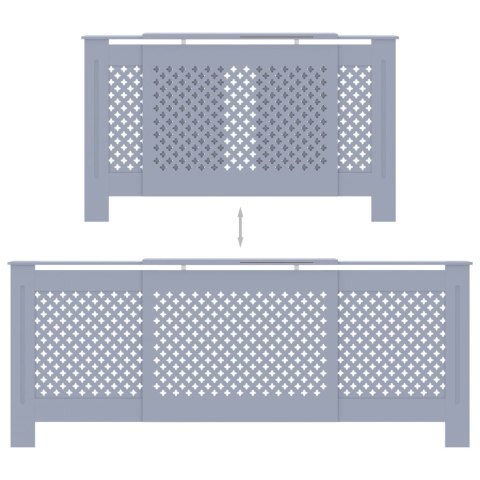  Osłona na kaloryfer, MDF, szara, 205 cm Lumarko!