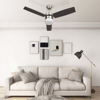  Wentylator sufitowy z lampą i pilotem, 108 cm, ciemnobrązowy Lumarko!