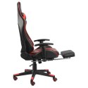  Obrotowy fotel gamingowy z podnóżkiem, czerwony, PVC Lumarko!
