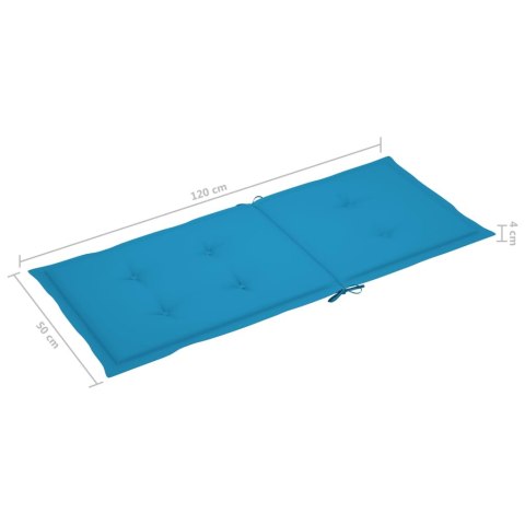  Poduszki na krzesła ogrodowe, 6 szt., niebieskie, 120x50x4 cm Lumarko!