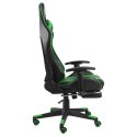  Obrotowy fotel gamingowy z podnóżkiem, zielony, PVC Lumarko!